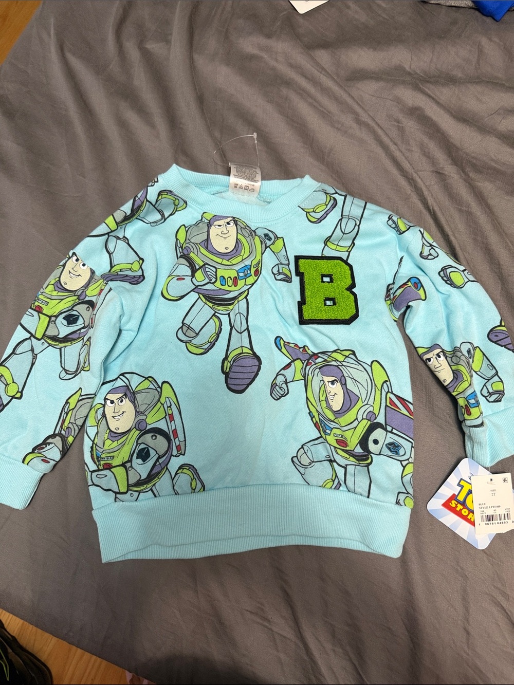 Disney Light Blue Buzz Lightyear Graphic Sweater